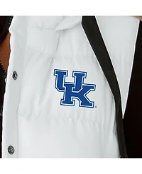 Gameday Couture Women's White Kentucky Wildcats Hooded Full-Snap Puffer Vest