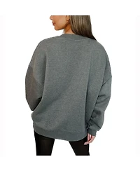 Gameday Couture Women's Charcoal UConn Huskies Premium Fleece Drop Shoulder Pullover Sweatshirt