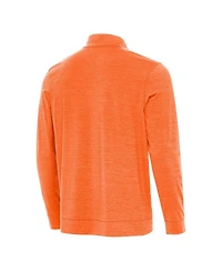 Antigua Men's Heather Orange Clemson Tigers Golfer Bright Quarter-Zip Top