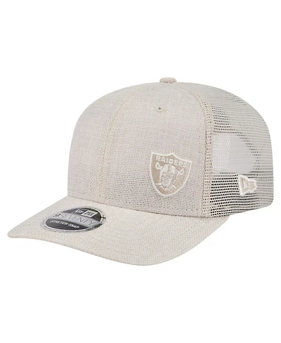 New Era Men's Natural Las Vegas Raiders Flawless 9SEVENTY Stretch-Snap Hat