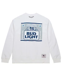Mitchell & Ness Men's Light White New York Giants The Crest Pullover Sweatshirt