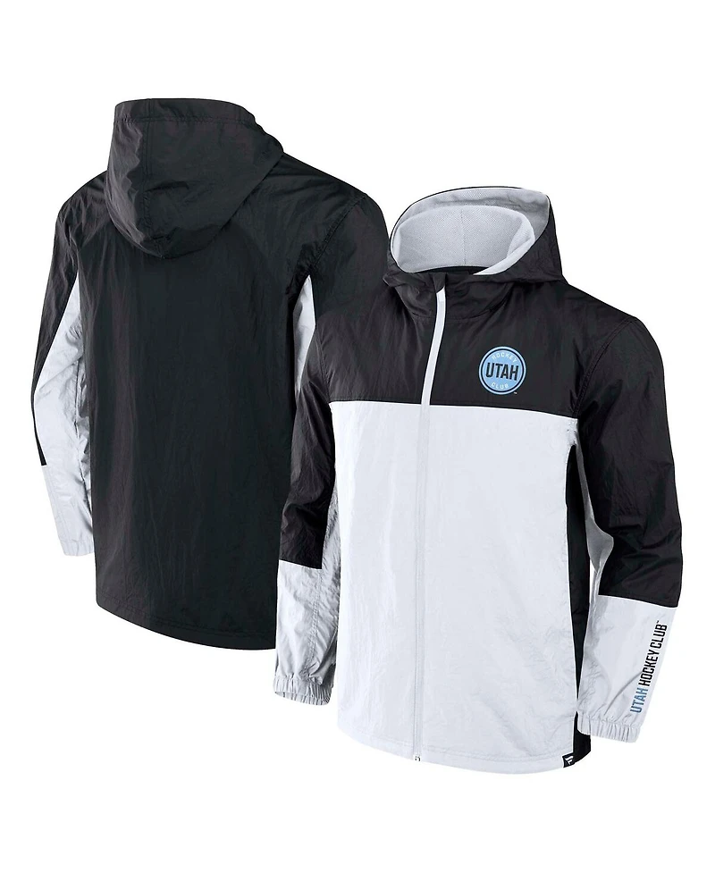 Fanatics Men's Black Utah Hockey Club Crash the Net Full-Zip Hoodie Jacket