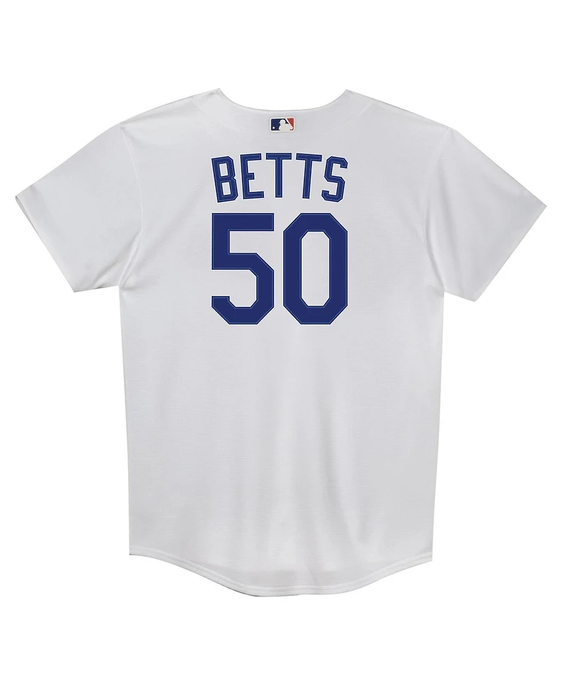 Outerstuff Boys Juvenile Mookie Betts White Los Angeles Dodgers Replica 2.0 Player Jersey