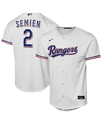 Nike Big Boys and Girls Marcus Semien White Texas Rangers Home Replica Player Jersey