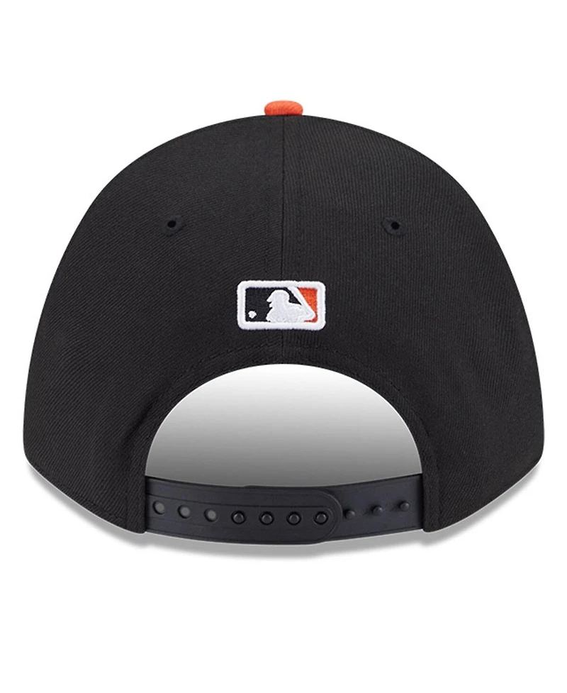 New Era Men's Black/Orange San Francisco Giants Player Replica 9FORTY Adjustable Hat
