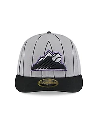 New Era Men's Gray/Black Colorado Rockies 2025 Batting Practice Low Profile 59FIFTY Fitted Hat