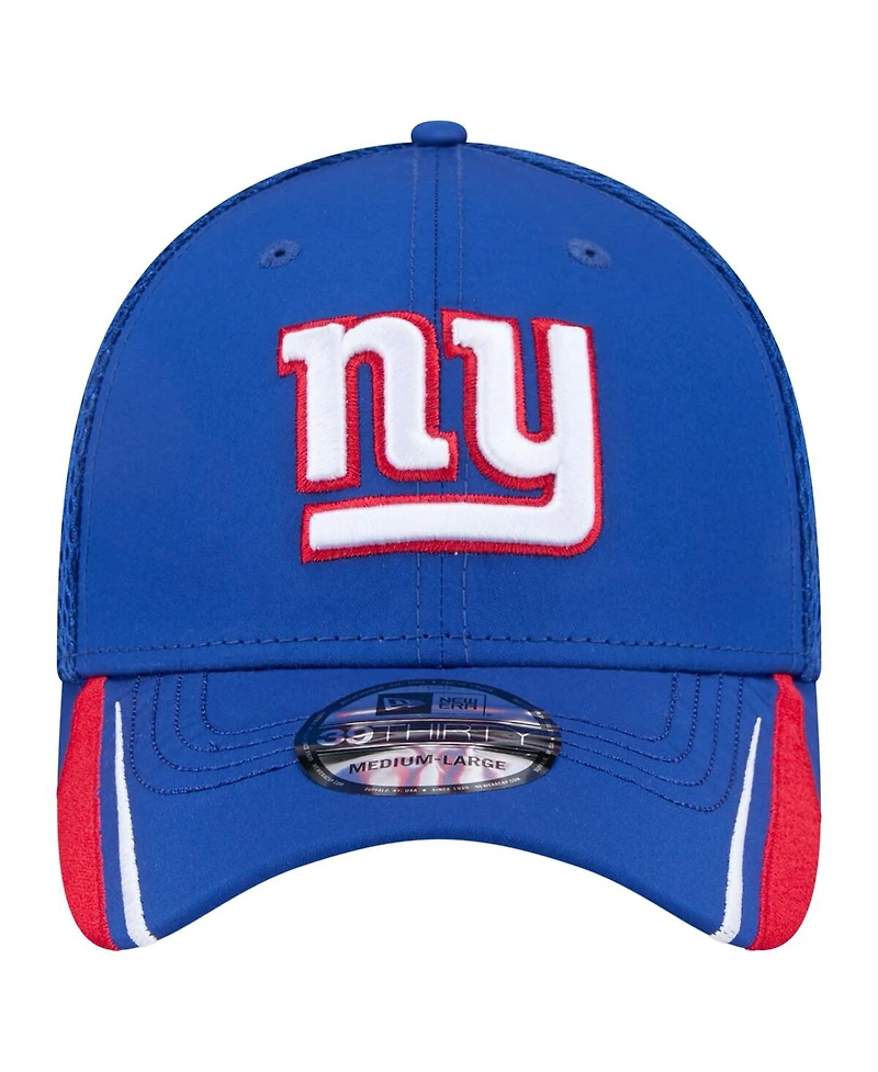 New Era Men's Royal New York Giants Game Day Linear 39THIRTY Flex Hat