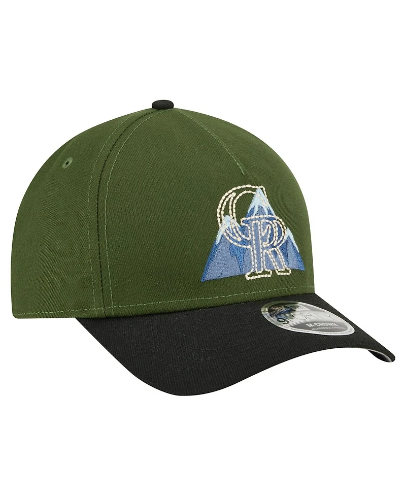 New Era Men's Dark Green Colorado Rockies City Feature 9FORTY A-Frame Adjustable Hat