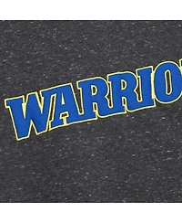Mitchell & Ness Men's Black Golden State Warriors Out Collection Snow Washed Vintage Logo Pullover Sweatshirt