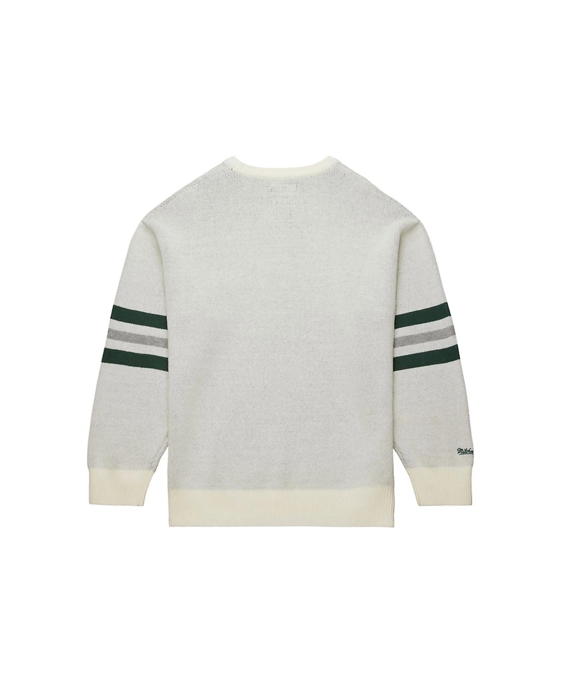 Mitchell & Ness Men's Cream Michigan State Spartans Retro Pullover Sweater
