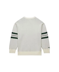Mitchell & Ness Men's Cream Michigan State Spartans Retro Pullover Sweater
