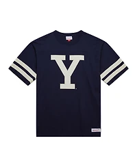 Mitchell & Ness Men's Navy Yale Bulldogs Vintage Logo Heavyweight Yoke T-Shirt