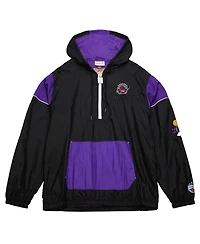 Mitchell & Ness Men's and Women's Black Toronto Raptors Hardwood Classics Team Og 3.0 Anorak Half-Zip Windbreaker Jacket