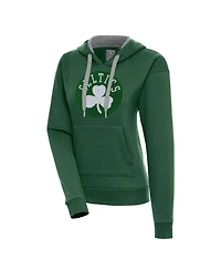 Antigua Women's Hunter Green Boston Celtics Victory Pullover Hoodie
