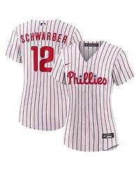 Nike Women's Kyle Schwarber White Philadelphia Phillies Home Replica Jersey
