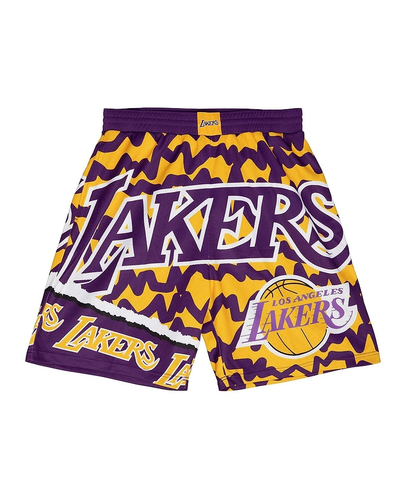 Mitchell & Ness Men's Purple/Gold Los Angeles Lakers Jumbotron 2.0 Sublimated Shorts