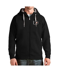 Antigua Men's Black Philadelphia Flyers Logo Victory Full-Zip Hoodie Jacket