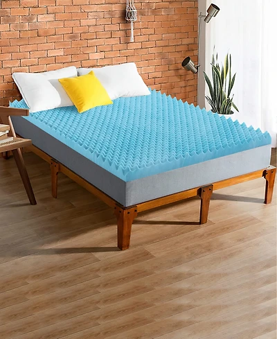 Payton 2" Convoluted Gel Memory Foam Mattress Topper