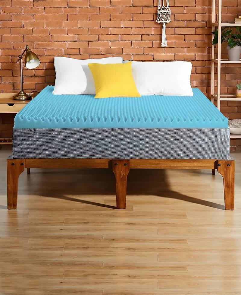 Payton 1" Convoluted Gel Memory Foam Mattress Topper