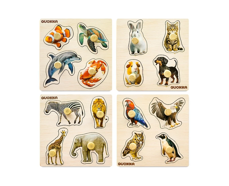 Quokka Wooden Puzzles for Toddlers 1-3 – Pegged Puzzles for Kids