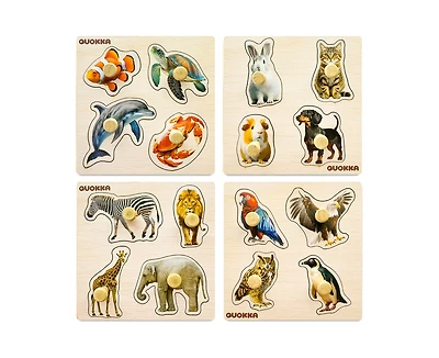 Quokka Wooden Puzzles for Toddlers 1-3 – Pegged Puzzles for Kids