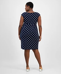 Connected Plus Printed Jersey Sheath Dress
