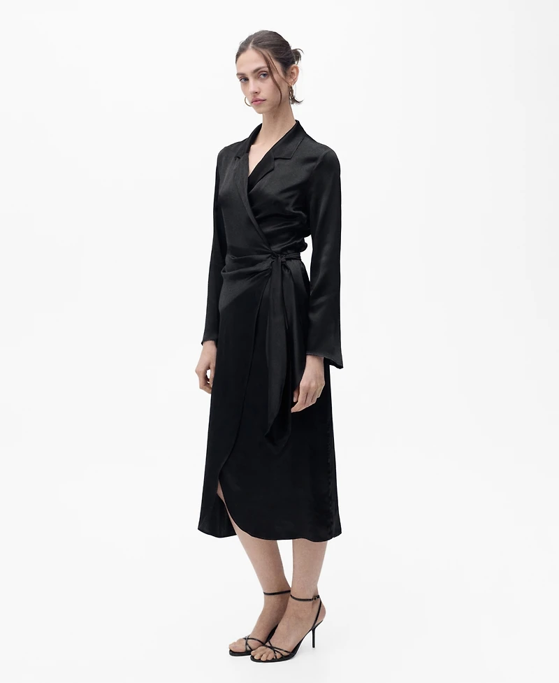 Mango Women's Wrap Midi Dress