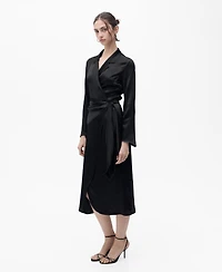 Mango Women's Wrap Midi Dress