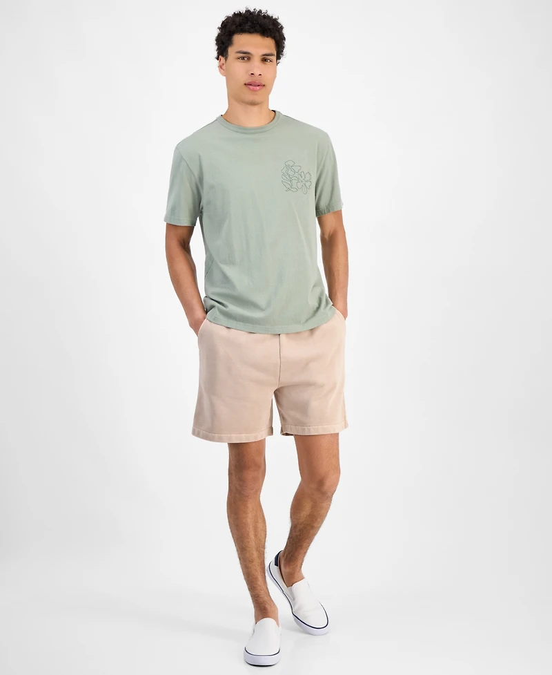Sun + Stone Men's Short Sleeve Embroidered Crewneck T-Shirt, Exclusively at Macy's
