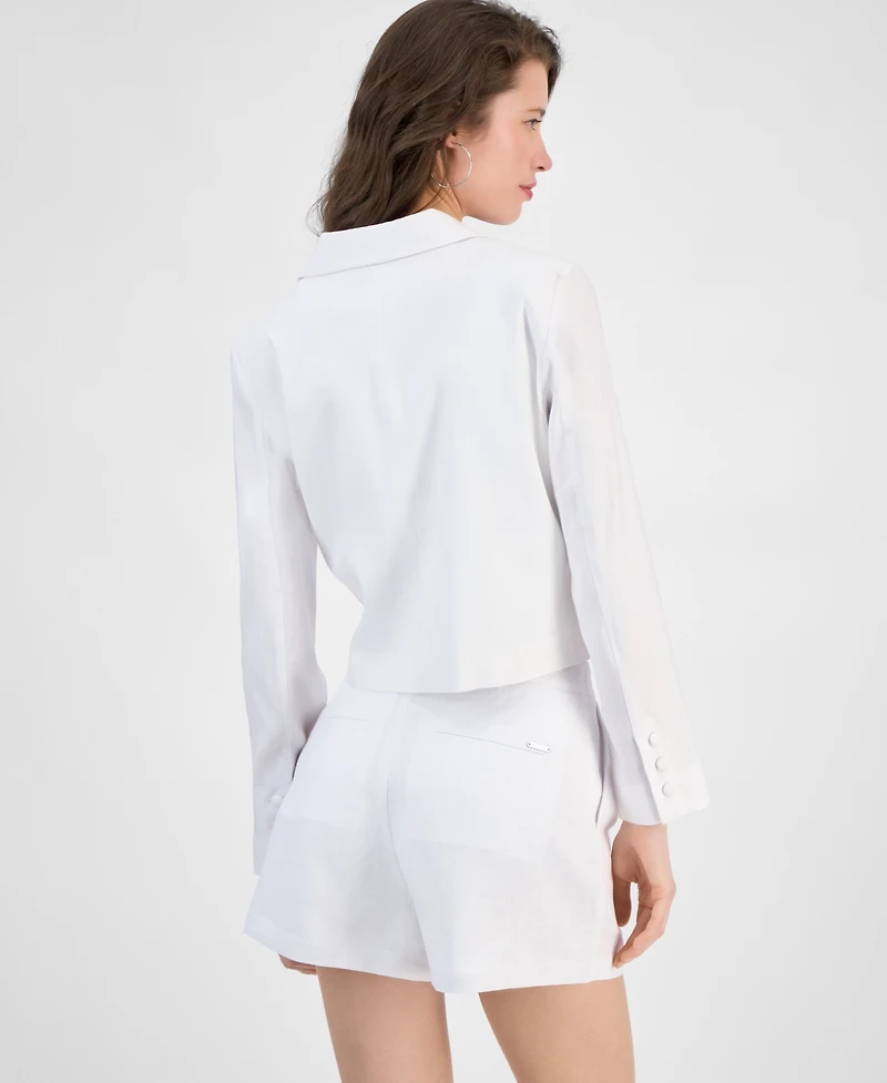 Guess Women's Linden Tie-Front Cropped Blazer