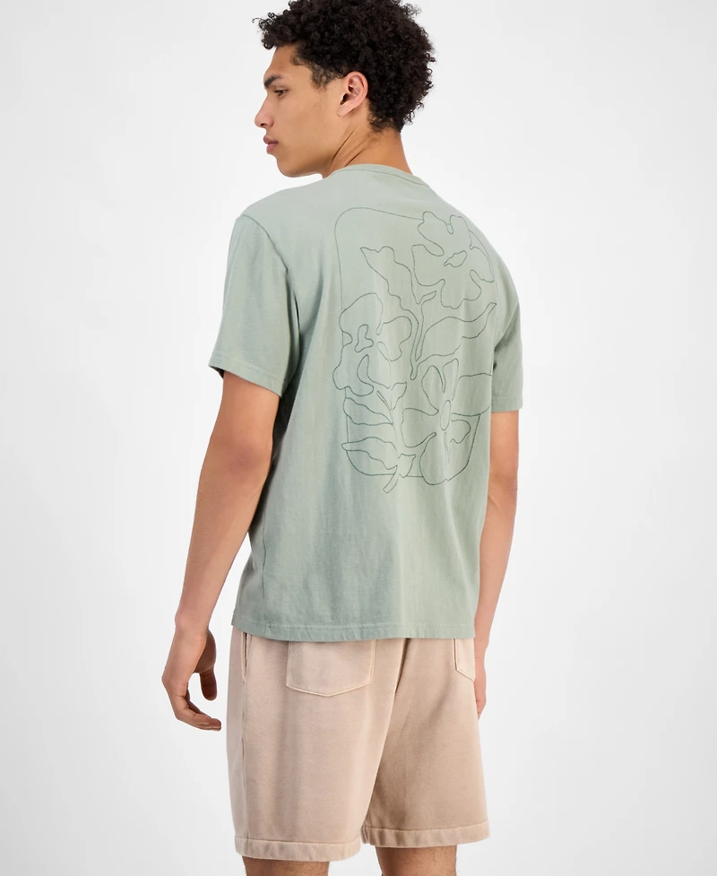 Sun + Stone Men's Short Sleeve Embroidered Crewneck T-Shirt, Exclusively at Macy's