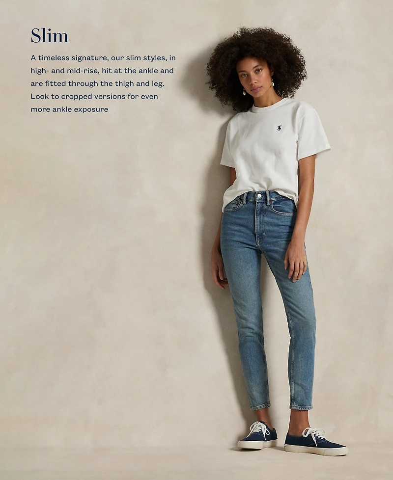 Polo Ralph Lauren Women's Mid-Rise Super-Slim Jeans