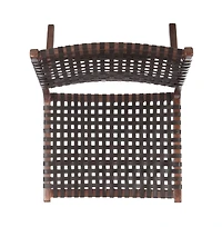 Luna Leather Woven Accent Chair