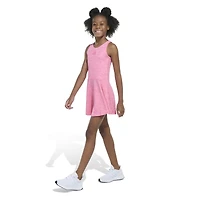 adidas Big Girls Melange Flounce Racerback Sleeveless Dress