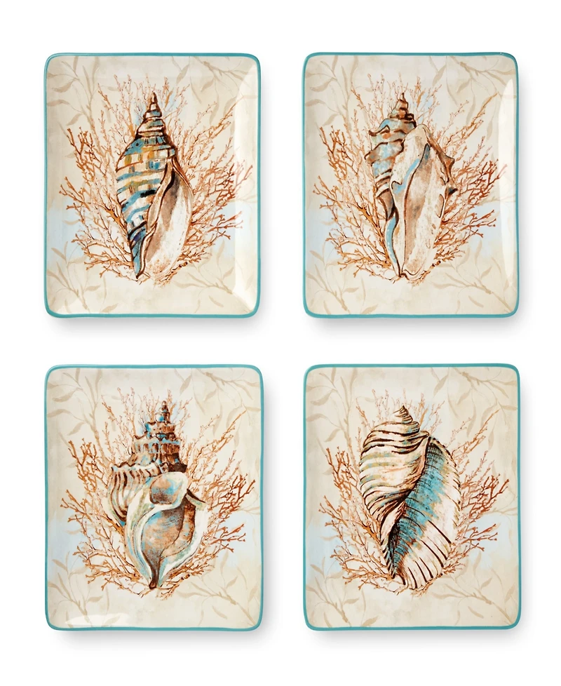 Certified International Escape to the Sea 4-Pc. Salad Plates, Service For 4