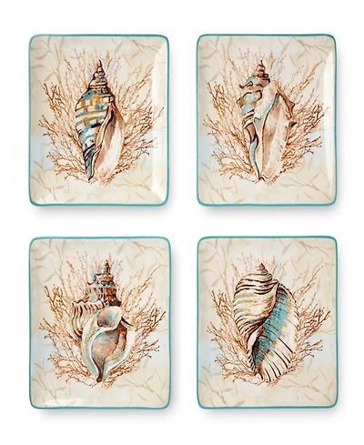 Certified International Escape to the Sea 4-Pc. Salad Plates, Service For 4