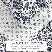 Linery & Co. Cotton Stitched Reversible Coastal Quilt and Sham Set