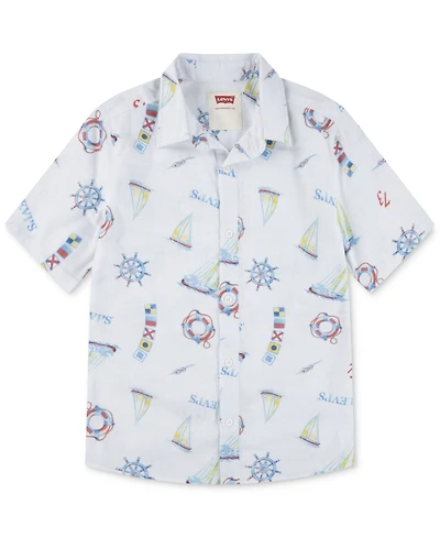 Levi's Big Boys Slub Woven Short Sleeve Shirt