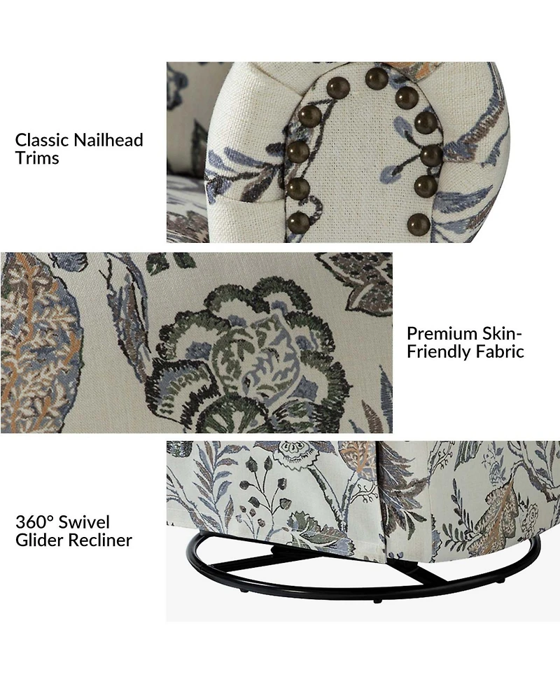 Helmut 360° manual rotation gliding recliner