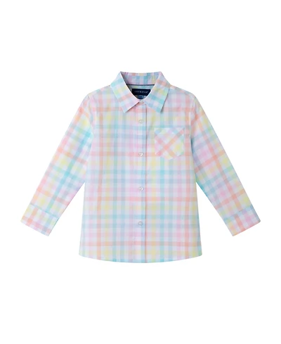 Andy & Evan Little Boys Toddler/Child Bright Pastel Multi Check Buttondown Shirt