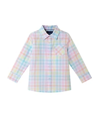 Andy & Evan Little Boys Toddler/Child Bright Pastel Multi Check Buttondown Shirt