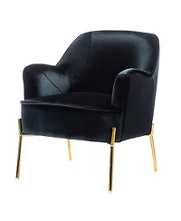 Barbara Wooden Arm Chair with Metal Legs