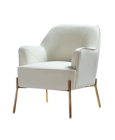 Barbara Wooden Arm Chair with Metal Legs