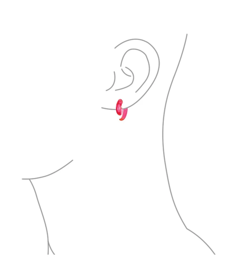 Bling Jewelry Round Swirl Spiral Tribal Fake Faux Ear Plug Taper Earrings Acrylic Resin Steel