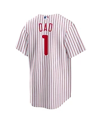 Nike Men's White Philadelphia Phillies 1 Dad Home Replica Jersey