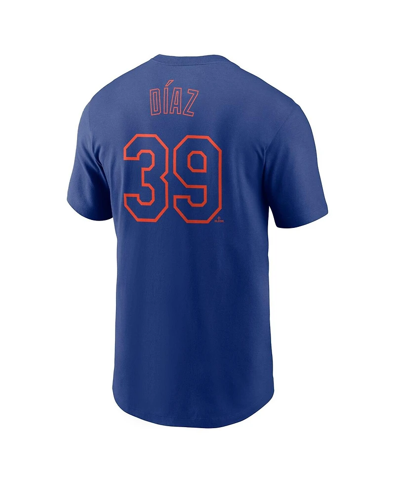 Nike Men's Edwin Diaz Royal New York Mets Fuse Name Number T-Shirt