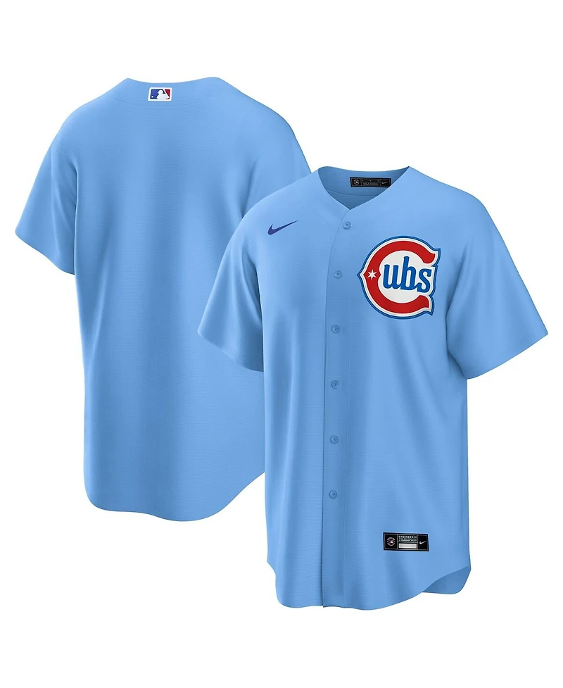 Nike Men's Light Blue Chicago Cubs 2nd Alternate Replica 2. 0 Jersey