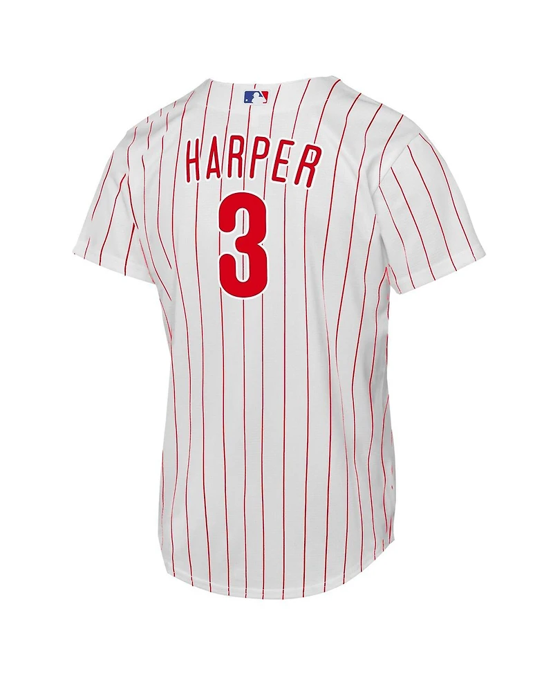 Nike Big Boys and Girls Bryce Harper White Philadelphia Phillies Home Replica Player Jersey