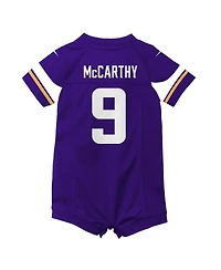 Nike Baby Boys and Girls J. J. McCarthy Purple Minnesota Vikings Romper Game Jersey