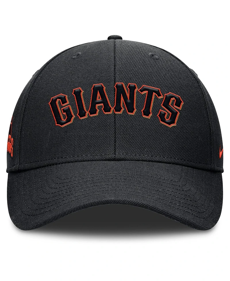 Nike Men's Black San Francisco Giants Rise Gaberdine Adjustable Hat